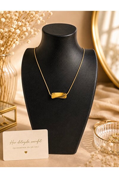 Aleda Steel Twist End Necklace