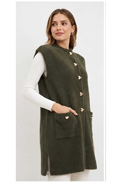 ASEZ BUTİK ZERAFETİN ADRESİ Asez Boutique Women's Soft Textured Gold Buttoned...