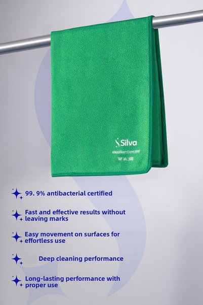 Silva Ultrafiber Premium Glass Cloth – Green (40X40 cm)