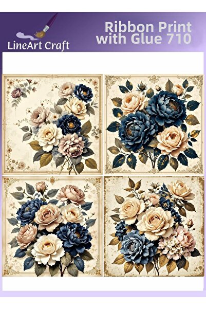 LİNEART Iron-On Rubon Transfer Printing for Wood & Fabric Transfer No:Rb710-3...