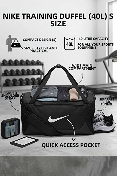 Nike Μαύρη αθλητική τσάντα Brasilia S Duffel (40L)