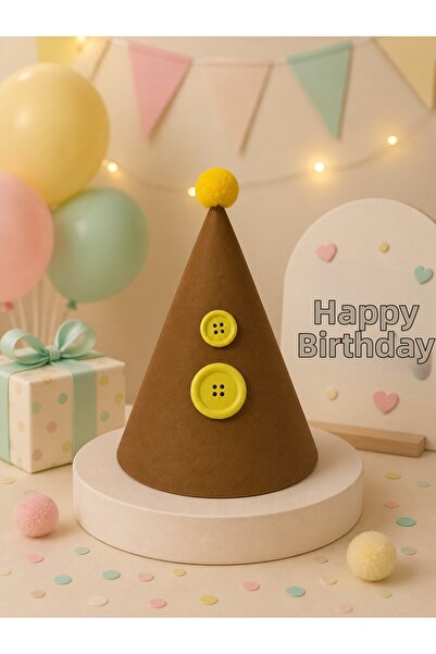Minia Handmade Cowl Hat for Birthdays – Pastel Concept Compatible, Party Hat ...