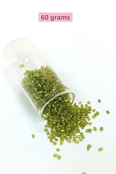 Mestore Cut Glass Beads 2mm - 60 Grams - Transparent Grass Green - Bnc393