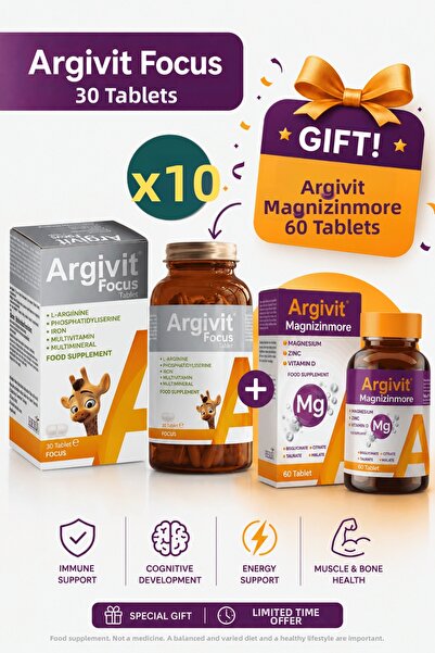 Argivit فوكس تابلت 30 قرصًا هدية 10 قطع