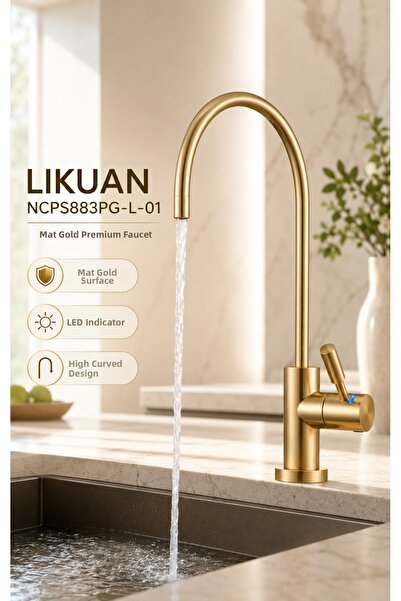 LİKUAN hardware صنبور تنقية المياه NCPS883CP-L من الكروم مع مؤشر LED، صنبور R...