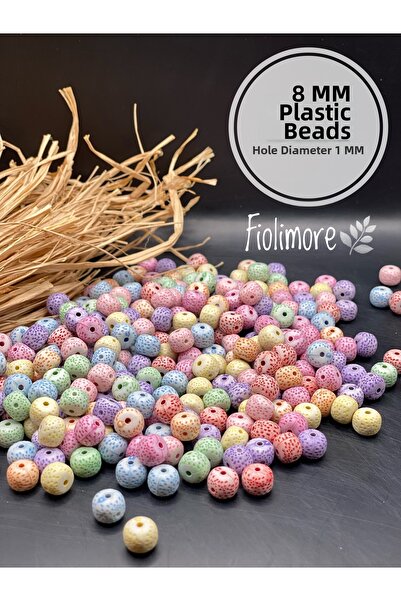 Fiolimore Pastel 8 mm Round Hobby Jewelry Beads (25 Grams 50 Pieces) Mixed Co...