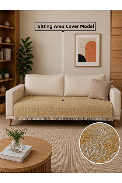 babadahome غطاء أريكة قطني فاخر عالي الجودة، غطاء أريكة بوهيمي، غطاء سرير قاب...