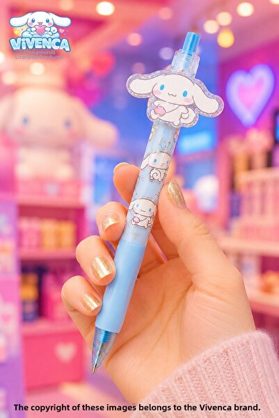 Cınnamoroll New Season Licensed Double-Ended Shinny Versatil Tip Pen with Vivenca 0.7 mm