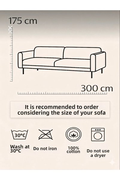 Rain Home Collection Armchair Cover Covering the Arms 175X300 Brown