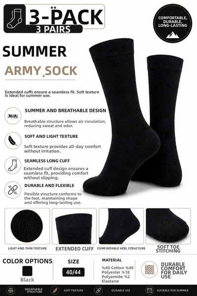 OIL COMPANY Summer Socks Soft Ranger Lightweight Thin Soft Toe Long Socks
