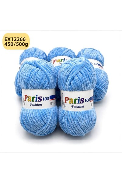 Oxford İplik فائض الإنتاج 5 عبوات 450/500 جرام أزرق مخملي EX12266