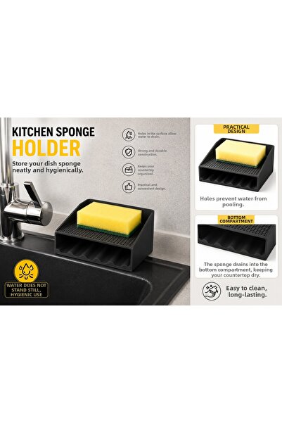 Memania Co Kitchen Sponge Stand – Dish Sponge Organizer and Sink Organizer