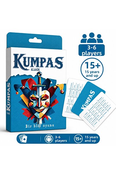 Luxmon Kumpas Classic Fun Bluff Card Game 3-6 Players