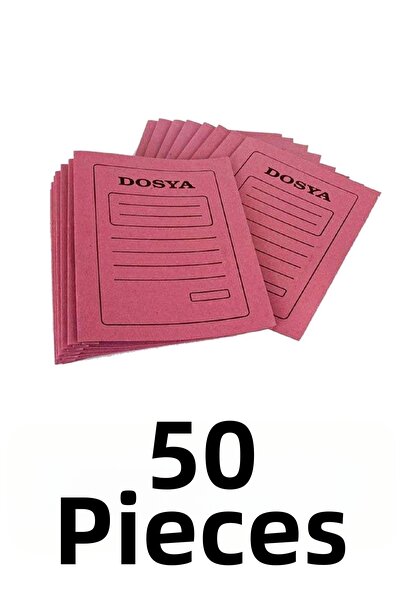 Alemdar 50 Pieces Pink File Full Cover Cardboard File Pink