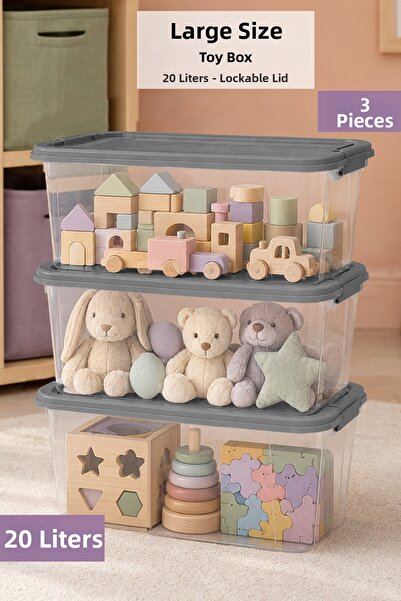 Meleni Baby 3-Piece Organizer with Locking Lid - Children's Item Organization...