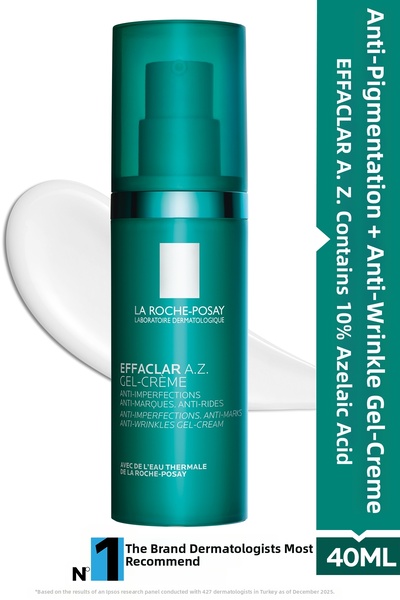 La Roche Posay Effaclar A.Z. Anti-Acne & Acne Scar & Wrinkle Gel Cream Contai...