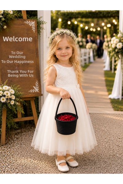ÖRGÜM Mini Wedding Basket Engagement Promise Basket Rose Leaves Are Not Included