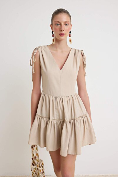 Trendyol Collection Rochie scurtă/mini țesută Stone Flat TWOSS26EL00829
