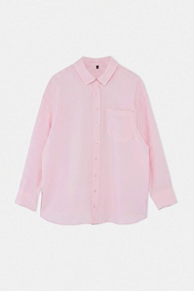 Trendyol Curve Pink Plus Size Shirt