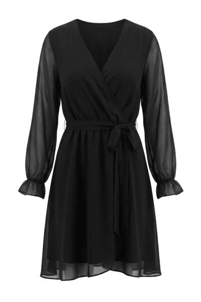 Trendyol Curve Black Woven Plus Size Dress Tbbaw27Ah00018