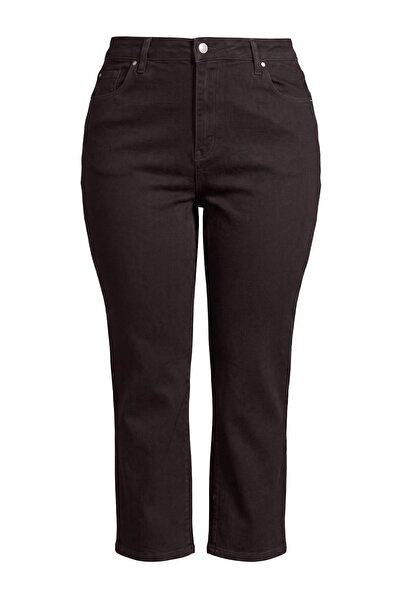 Trendyol Curve Brown High Waist Comfort/Flexible Crop Flare Jeans Tbbaw27Cj00005