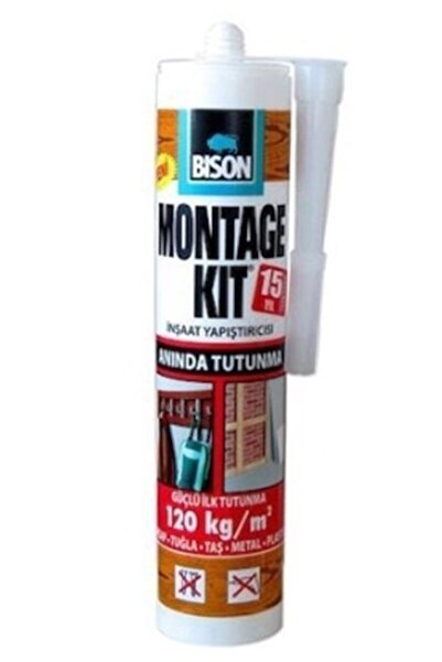 Bison Montaj Kit Anında Tutunma Strafor Alçı Dekoratif Taş Tuğla Süpürgelik L...