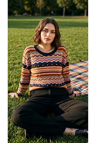 Wearified Γυναικείο Πλεκτό Καλοκαιρινό Πουλόβερ 100% Βαμβακερό Premium Πολύχρ...