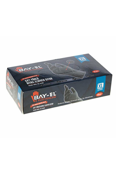 DASYAP ÇİFT YÖNLÜ NİTRİL ELDİVEN SİYAH - 1 PAKET XL (50 ADET)