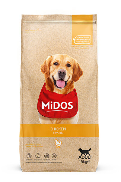 MİDOS Hrana uscata caine, Midos, pui si orez, 15 kg, Premium, proteine de cal...