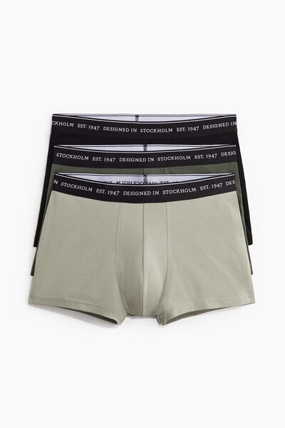 H&M 3’lü COOLMAX® Kısa Paça Boxer Şort