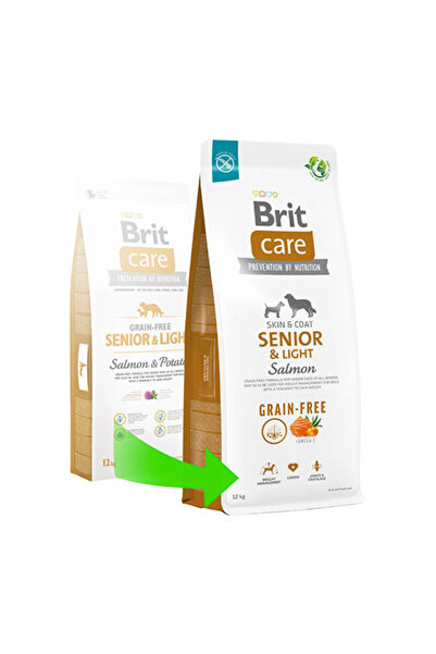 Brit Care Skin Coat Senior Light Somonlu Tahılsız Light Yaşlı Köpek Maması 12 Kg