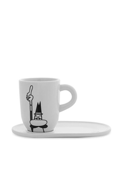 Bialetti Omino Con Piattino Porselen Kupa 340 ml