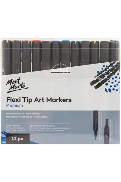 Mont Marte Premium Flexi Tip Art Marker - 12'li