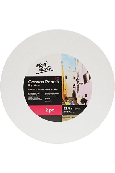 Mont Marte Kanvas Panel Yuvarlak 30cm 2'li Signature