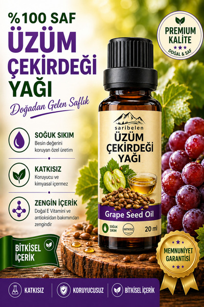 sarıbelen Üzüm Çekirdeği Yağı 20 ml