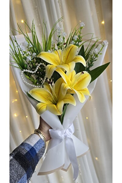 Floweroloji Solmayan Lüks Lilyum Buketi Anneler günü, sevgililer günü , mezun...