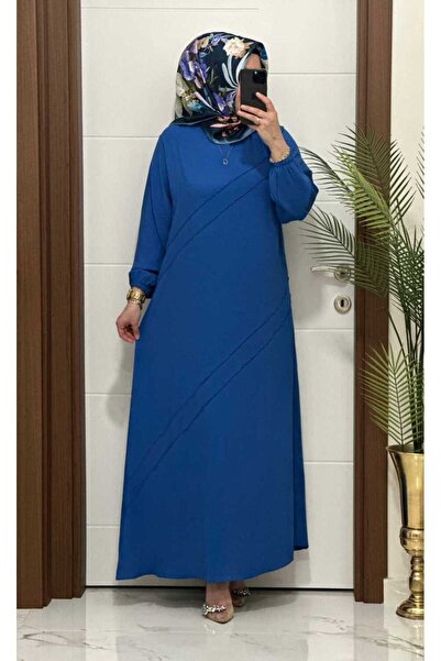 MODA ALMİRA 1986 K-85 İNDİGO RENK GONCA ELBİSE