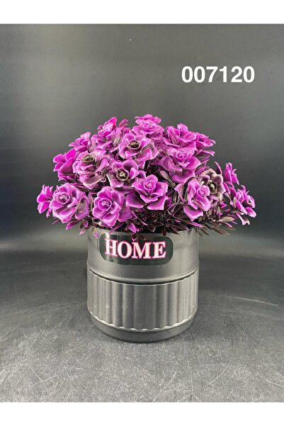 moontime alaçatı 20cm Saksılı Yapay Çiçek, Dekoratif Masa ve Balkon Süsüsü