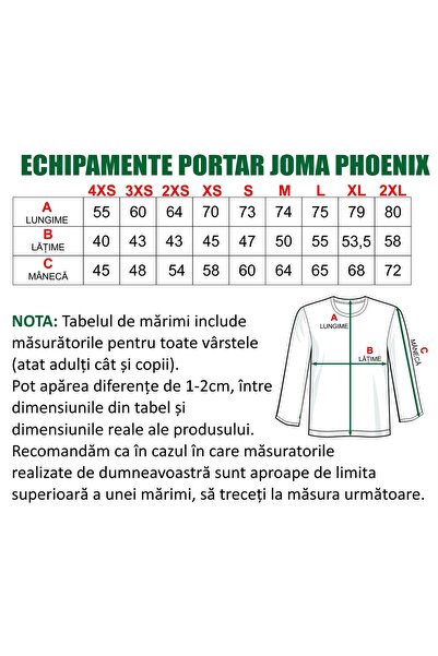 Joma Echipament portar copii și adulți PHOENIX, PORTOCALIU, 3XS EFP10