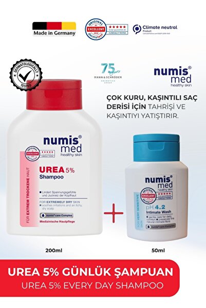 Numis Med UREA %5 Şampuan 200 ml - Kuru, Kaşıntılı ve Tahrişe Eğilimli Saç De...