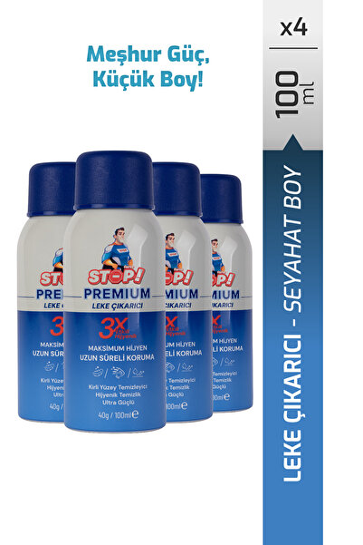 STOP Forte 4'lü Leke Çıkarıcı 100 ml - Seyahat Boy (Aerosol İçerikli)