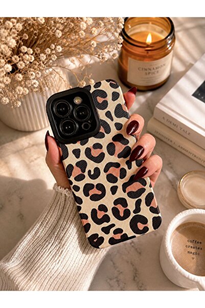MİRAZ TASARIM IPHONE 14 PROMAX LEOPAR DESENLİ KILIF