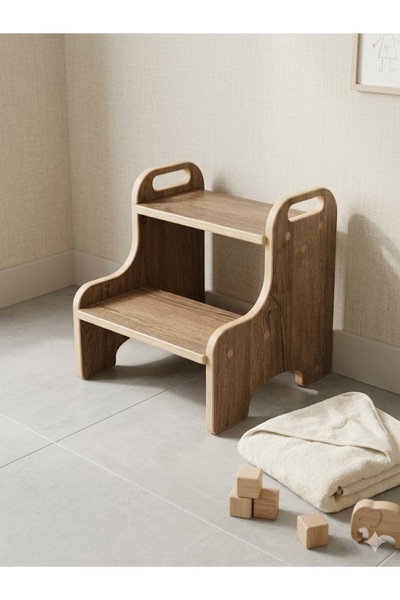 akçehome Montessori Basamak Tabure Çocuk Banyo Wc Lavabo Merdiven Yükseltici