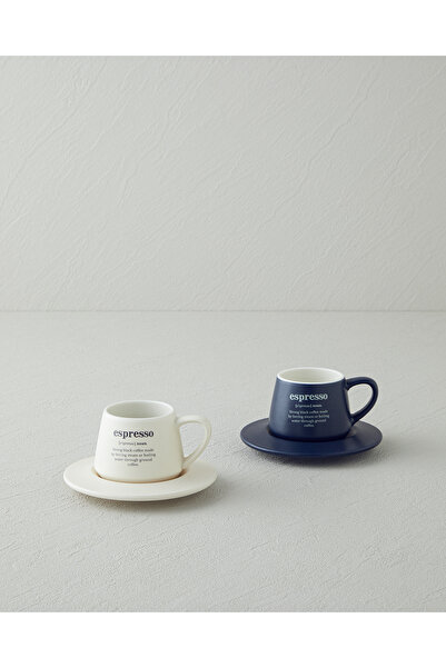 English Home Phoebe New Bone China 4 Parça 2 Kişilik Kahve Fincan Takımı 90 m...