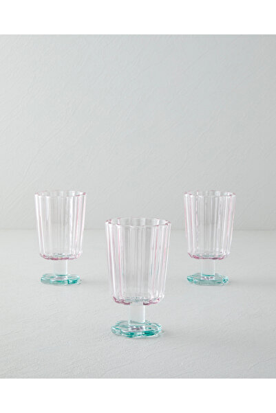 English Home Springtime Cam 3'lü Bardak 280 ml Pembe - Yeşil