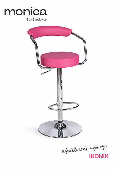 Bürocci Monica Bar Sandalyesi - Pembe Deri - 9510q0120