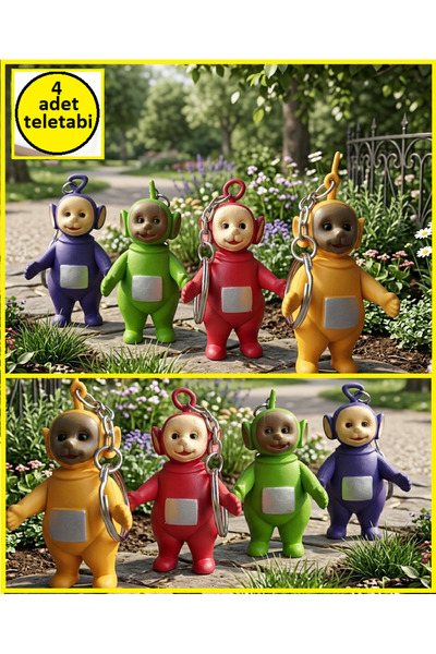 OYUNCAKSAHİLİ Teletabi 4 Adet Dipsy Laa Laa Tinky Winky Po Kutuda Oyuncak Kır...