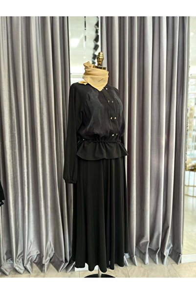 Modario Vatkatex Silk Cupra Skirt Suit - Black - 46