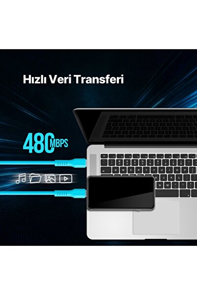Ttec USB-C - USB-C 120cm 60W PD/QC Hızlı Şarj/Data Kablosu - 2DK59