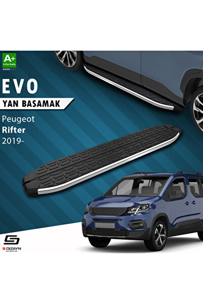 S Dizayn Peugeot Rifter Evo Krom Yan Basamak 203 Cm 2019 Üzeri A+ Kalite PE-R...
